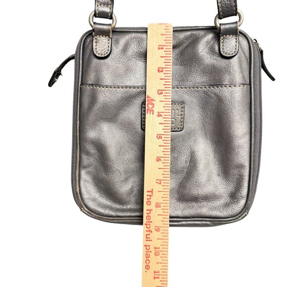 VTG Fossil Luxurious Leather Crossbody Messenger Bag Handbag Women's Gray - Picture 8 of 9